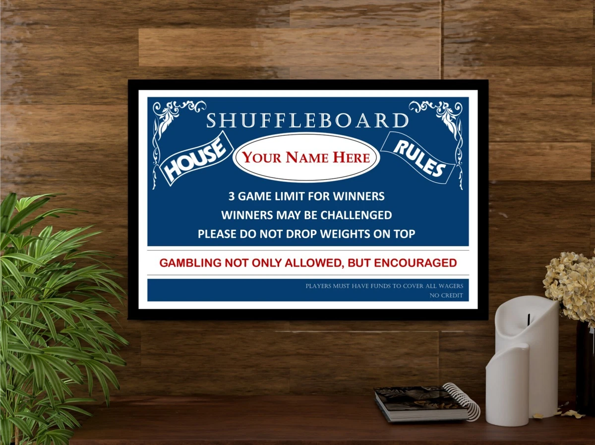 Table Shuffleboard Rules Poster Matttroy