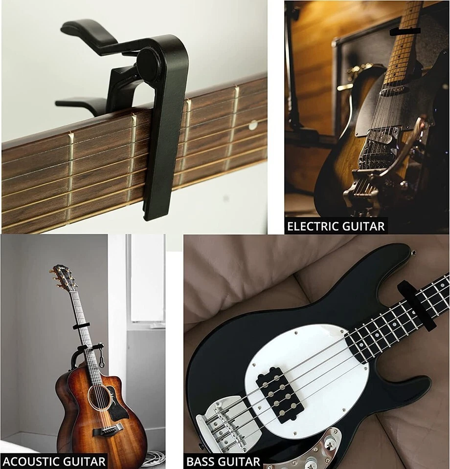 Acoustic Electric Guitar Quick Clamp Capo Ukulele Banjo Folk Mandolin Capotasto - Image 4 of 4