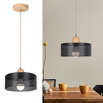 Black Industrial Pendant Lights Mesh Shade Pedant Lighting for Kitchen Island