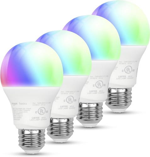 Voice-Controlled A19 Smart LED Light Bulbs - Multicolor & Dimmable, Alexa 4-Pack - Picture 3 of 8