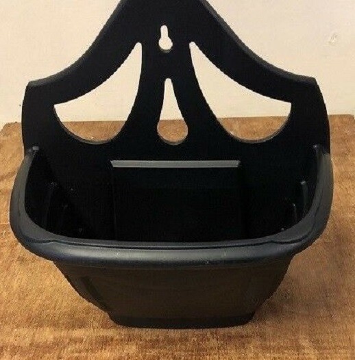 31cm Plastic Wall Planter Basket Garden Pot Green Terracotta