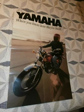 Original 1978 Yamaha SR500 Motorcycle Sales Brochure Poster