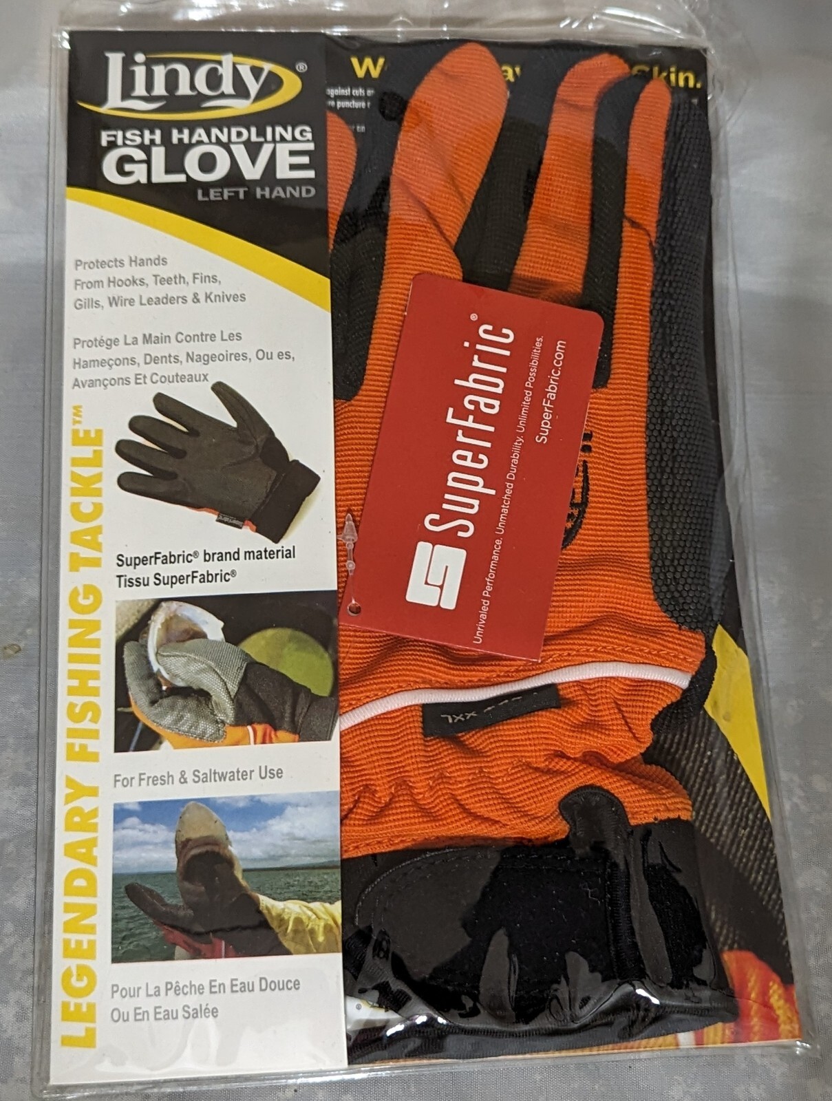 Lindy fish handling glove, left, XXL, free shipping eBay