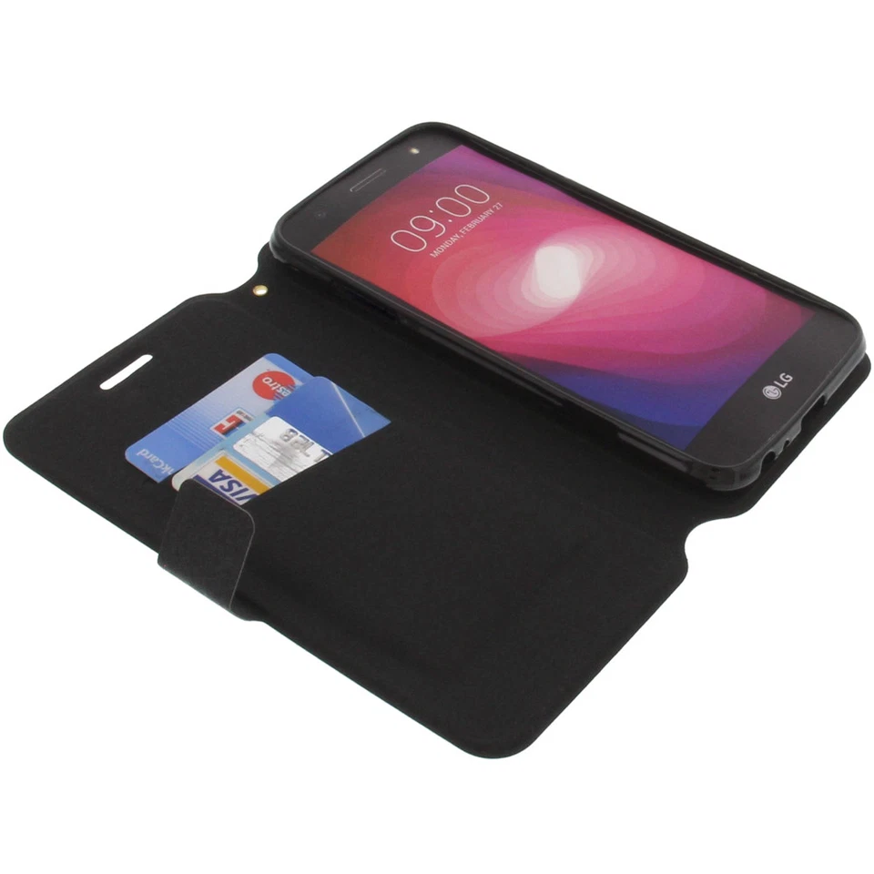 Custodia Book-Style Per LG X Power 2, Protezione Per Telefono, Nero - Immagine 3 di 4