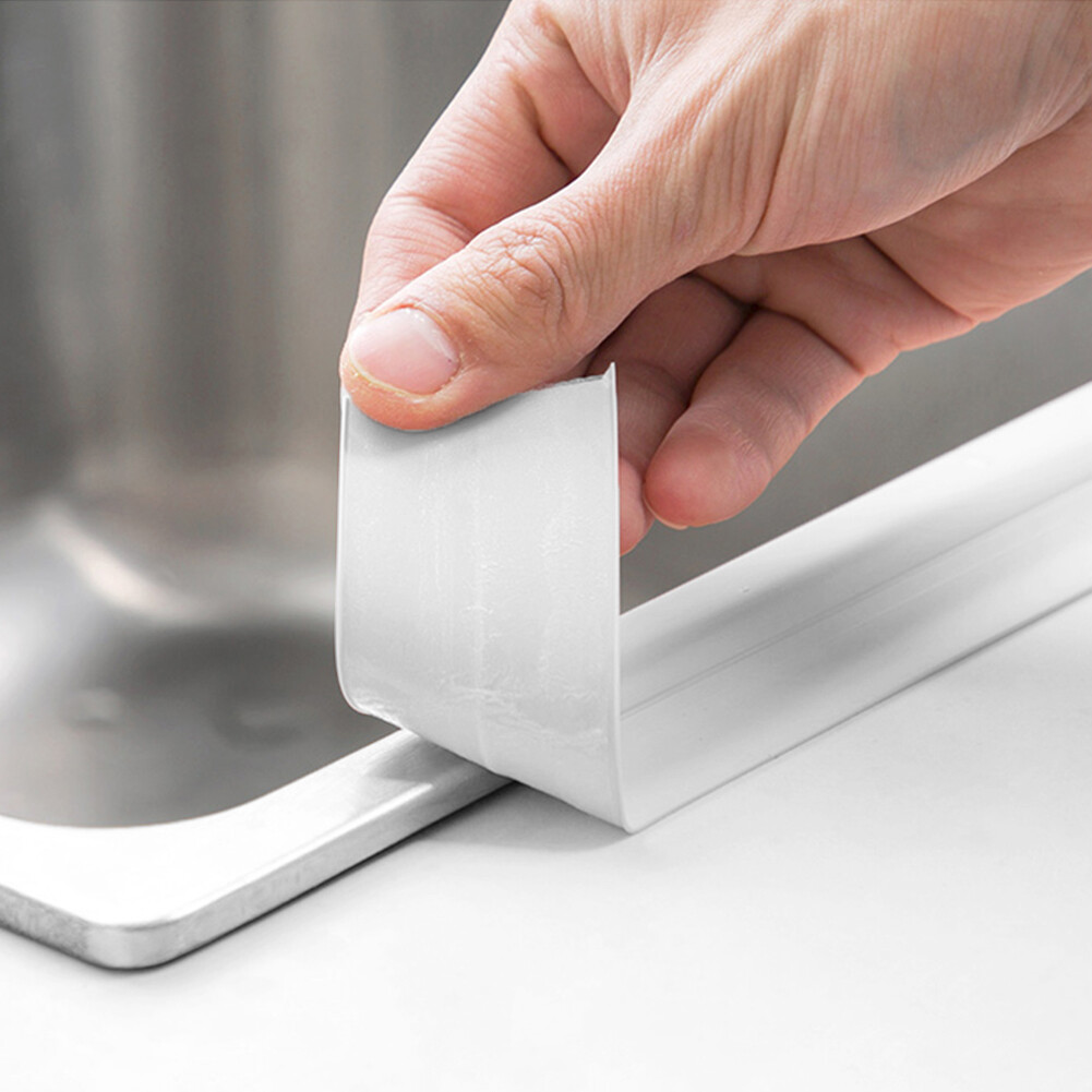 Kitchen Sink Waterproof Sticker Antimold Tape Selfadhesive Strap (White) eBay