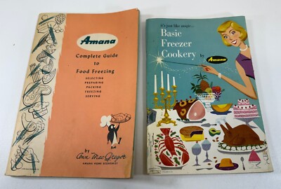 Cookbook Basic Freezer Cookery & Food Freezing Amana Recipes 1959 Retro Design