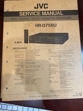 JVC HR-D756U HRD756U VCR REPAIR Service Manual FROM USA 1694 3568  ORIGINAL 