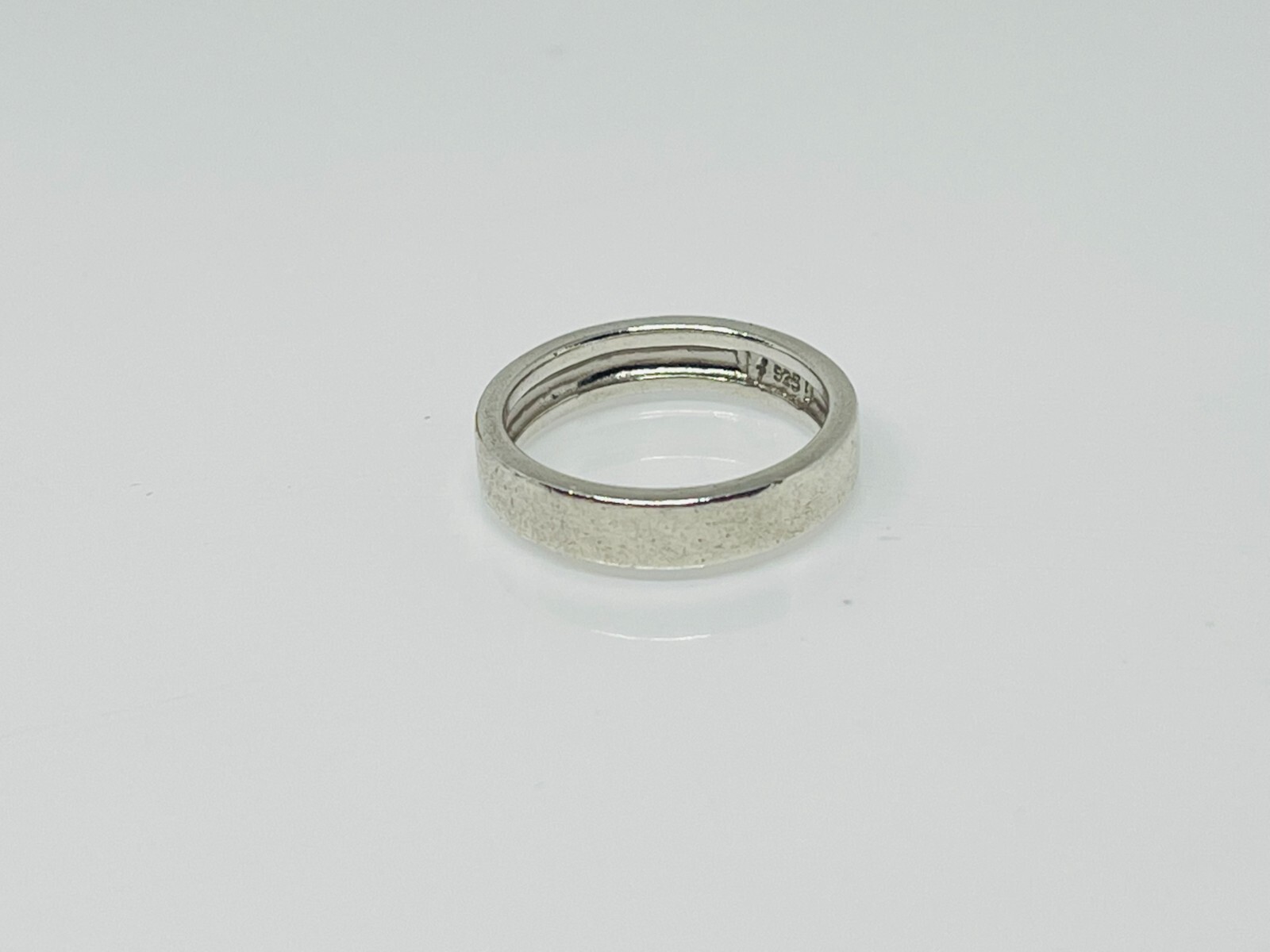 Fabulous Solid Flat Band Ring 925 Silver Size N1/… - image 4