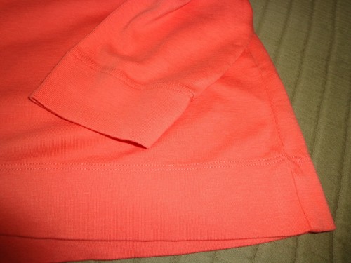 NWT CHICO'S V-Neck Top 3/4 Sleeves S Ribbed ribbing Orange Coral - Picture 9 of 14