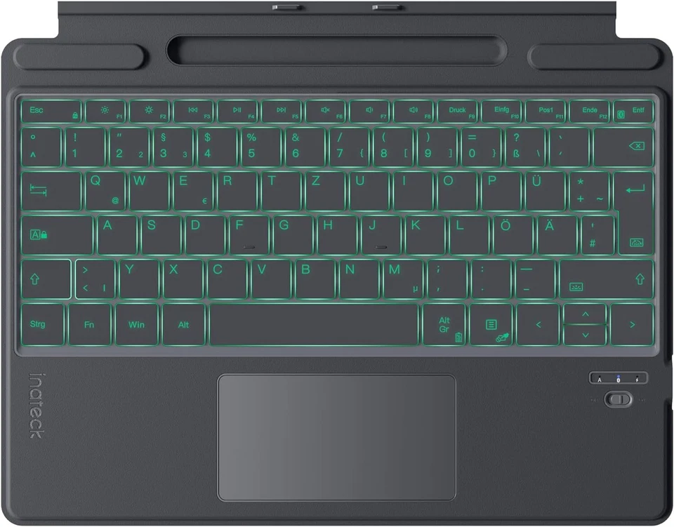 Inateck  Surface Pro 11/10/9/8/X Bluetooth Tastatur, mit 7-Farbiger beleuchtung