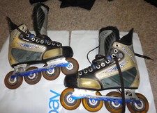 TOUR CODE BLUE Youth Roller Hockey INLINE DPS SKATES Size 4, Black, Boys/Girls