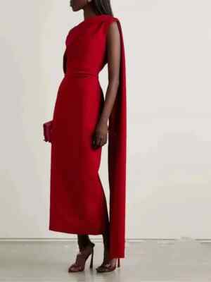 Red Prom Dress Party Eveing Dresses Wedding Women's  Elegant Saudi Arabian Chic