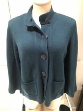 J Jill Button Front Blue Sweater Size Medium