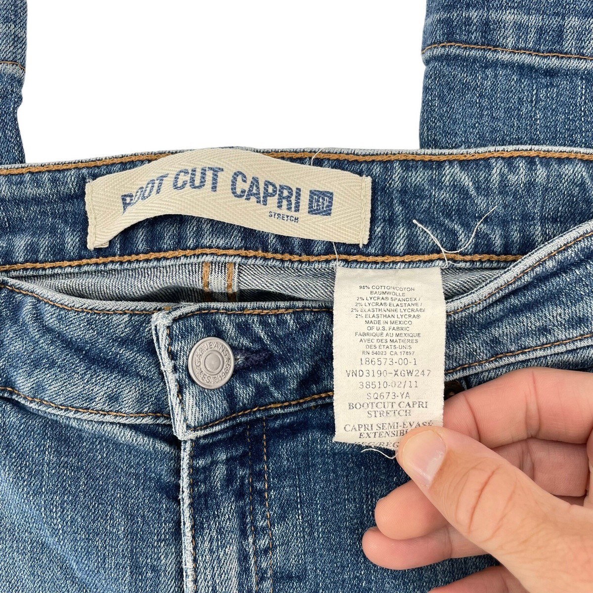 how have you been様 Vintage Gap Women's Jeans Sz 4 Blue 5 Pocket Bootcut Capri Stone