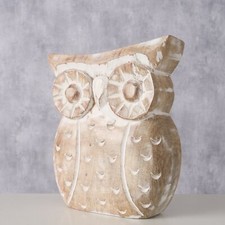 Eule Holz Deko Aufsteller Herbst natur Shabby ca. 15 cm hoch