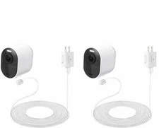 Weatherproof Outdoor Magnetic 25ft Charging Cable for Arlo Ultra 2-Pack - White