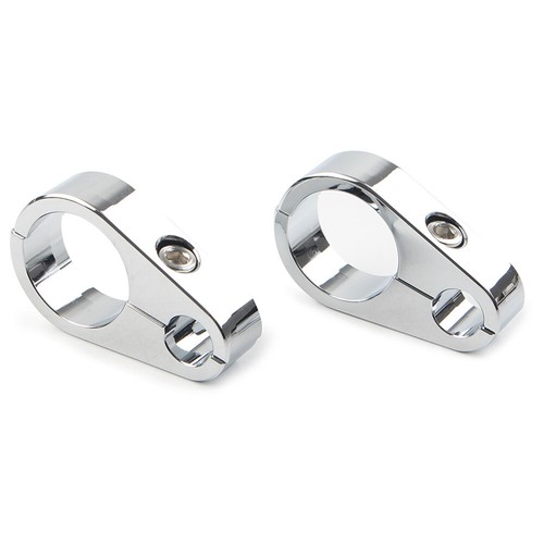 2PCS Motorcycle Brake Clutch Cable Wire Clamp Clip For Harley 1'' Handlebar - Picture 7 of 7