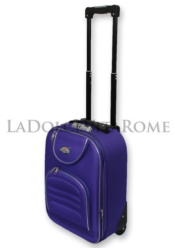VALIGIA BAGAGLIO A MANO ULTRALEGGERO TROLLEY RYANAIR EASY JET 2 RUOTE LOW COST - Foto 12 di 16