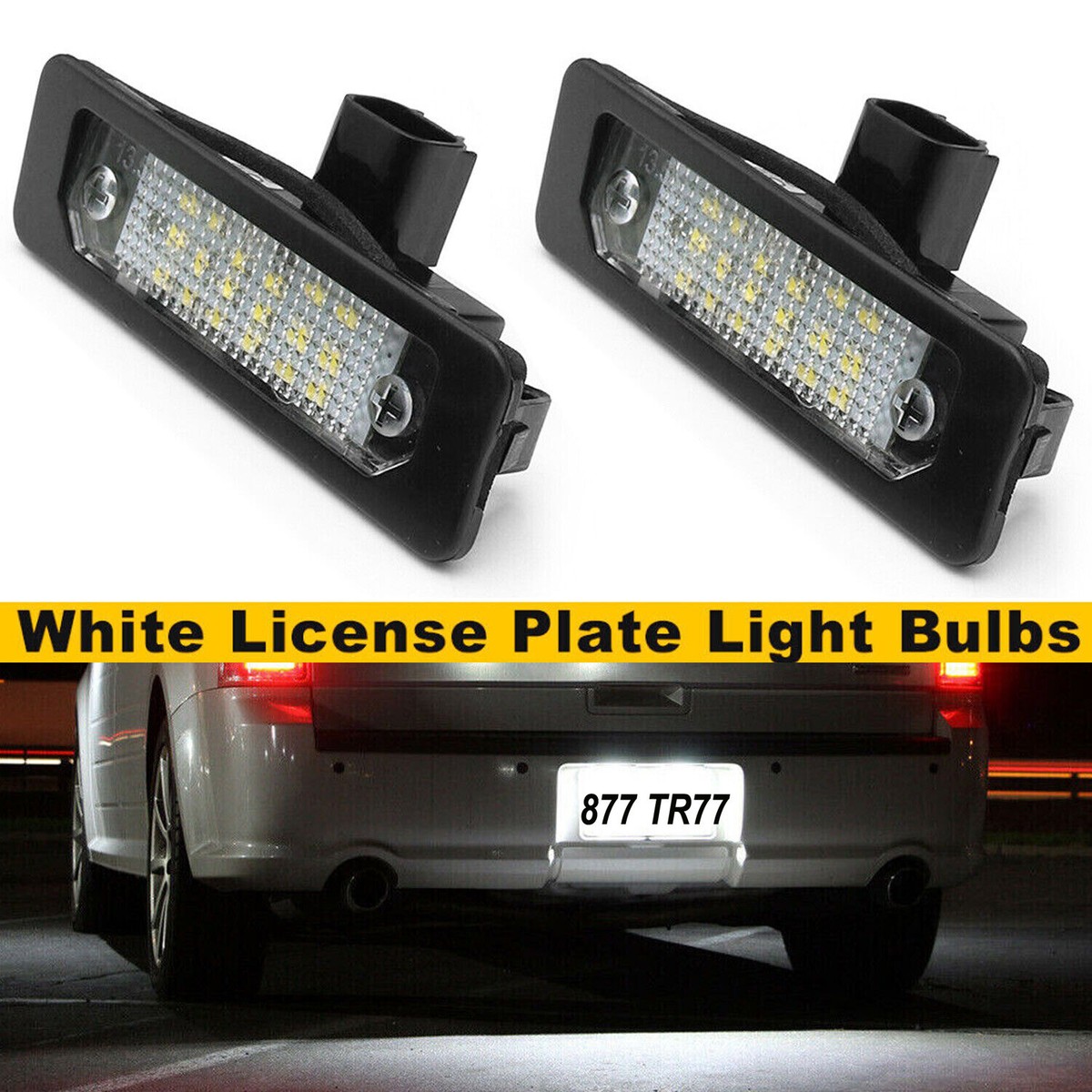 Mini Bulb 2010 Ford Focus License Plate Light 2pcs Canbus LED