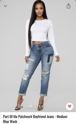 Fashion Nova Boyfriend Jeans Womens 