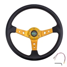 14" Drifting Racing Steering Wheel Aluminum 6 Bolt Universal Deep Dish