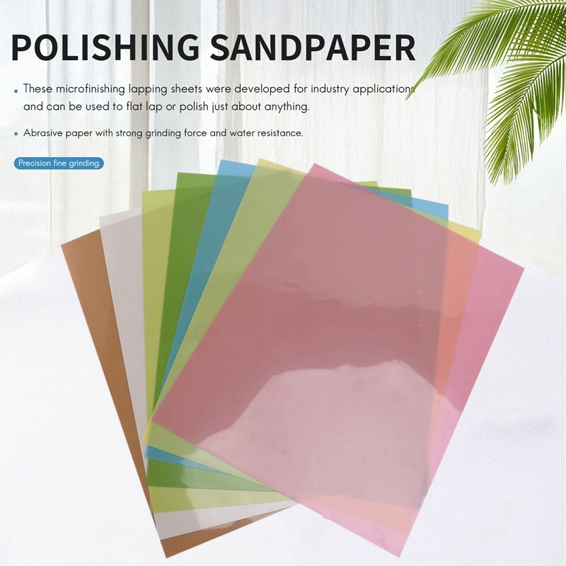 7Pcs/Set Lapping Film Sheets Assortment Precision for Polishing