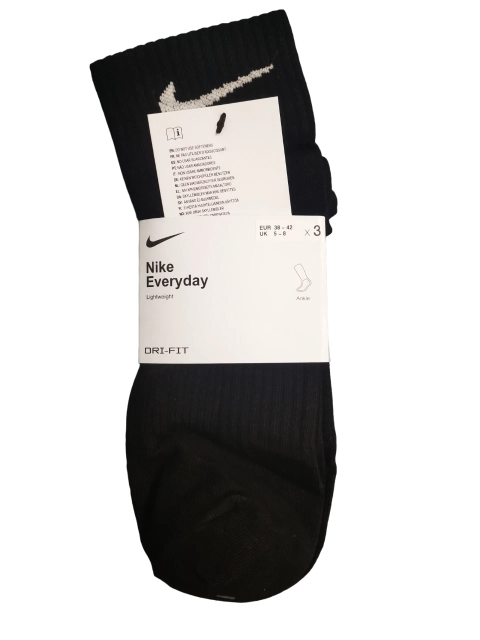 NIKE SOCKS Mens Women 3 Pairs 6 Pairs Lightweight Crew Ankle Cotton Socks Sports - Picture 13 of 37