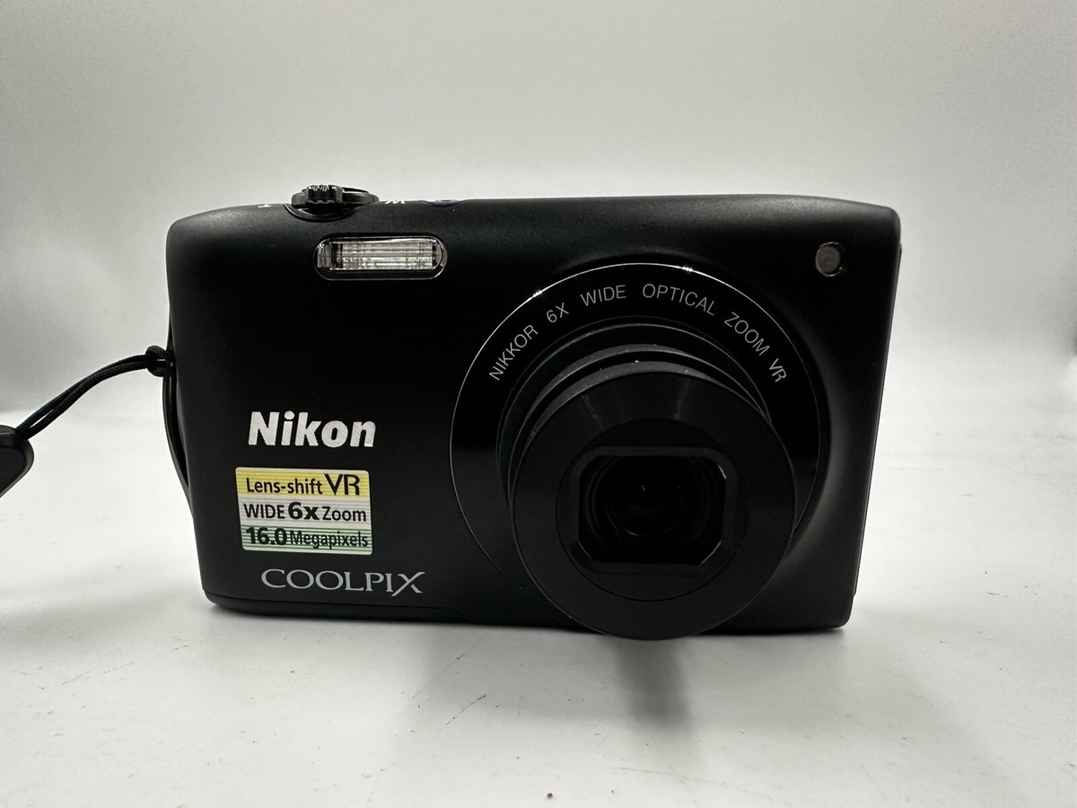Nikon Coolpix S3300 16MP BLACK DIGITAL CAMERA | eBay
