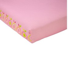 Sadie  Scout Pear Crib Sheet Pink 52"L x 28"W