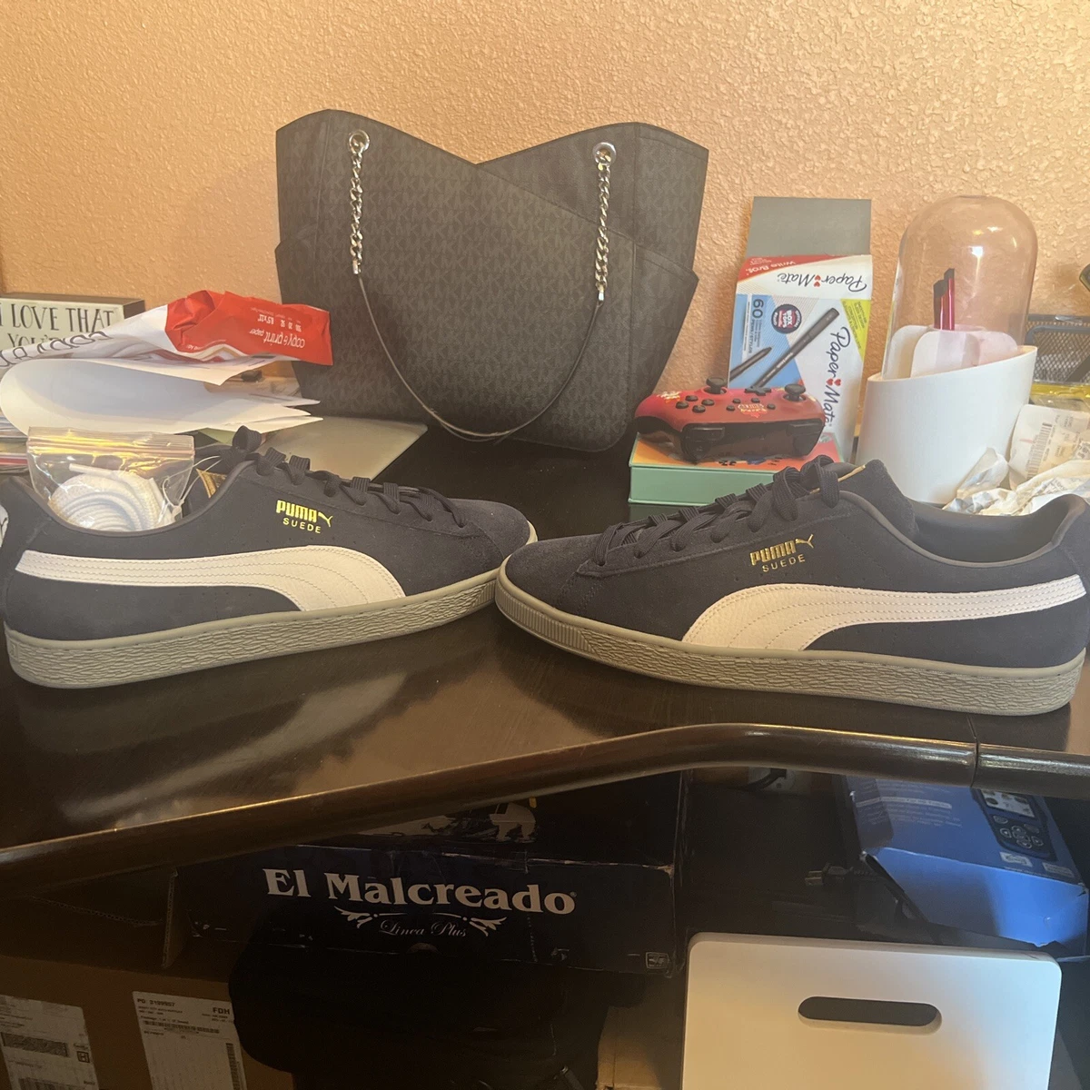 Size 11 Men PUMA Suede Classic Pastime - Peacoat Blue/Gray 387060-03 used Puma Suede Classic Pastime for sale | eBay main image 3