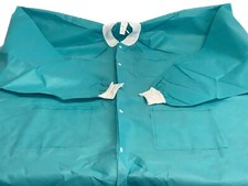  4 MaxCare Unisex Lab Coat w/Knit Collar  Cuffs Snap-Front Pockets 5-XLarge