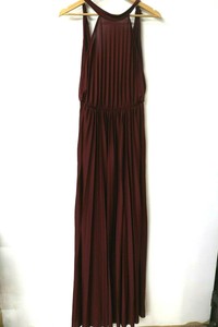 wine color maxi dress