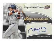 2009 UPPER DECK SIGNATURE STARS GUILLERMO QUIROZ IMPRESSIONS AUTO #GQ MARINERS