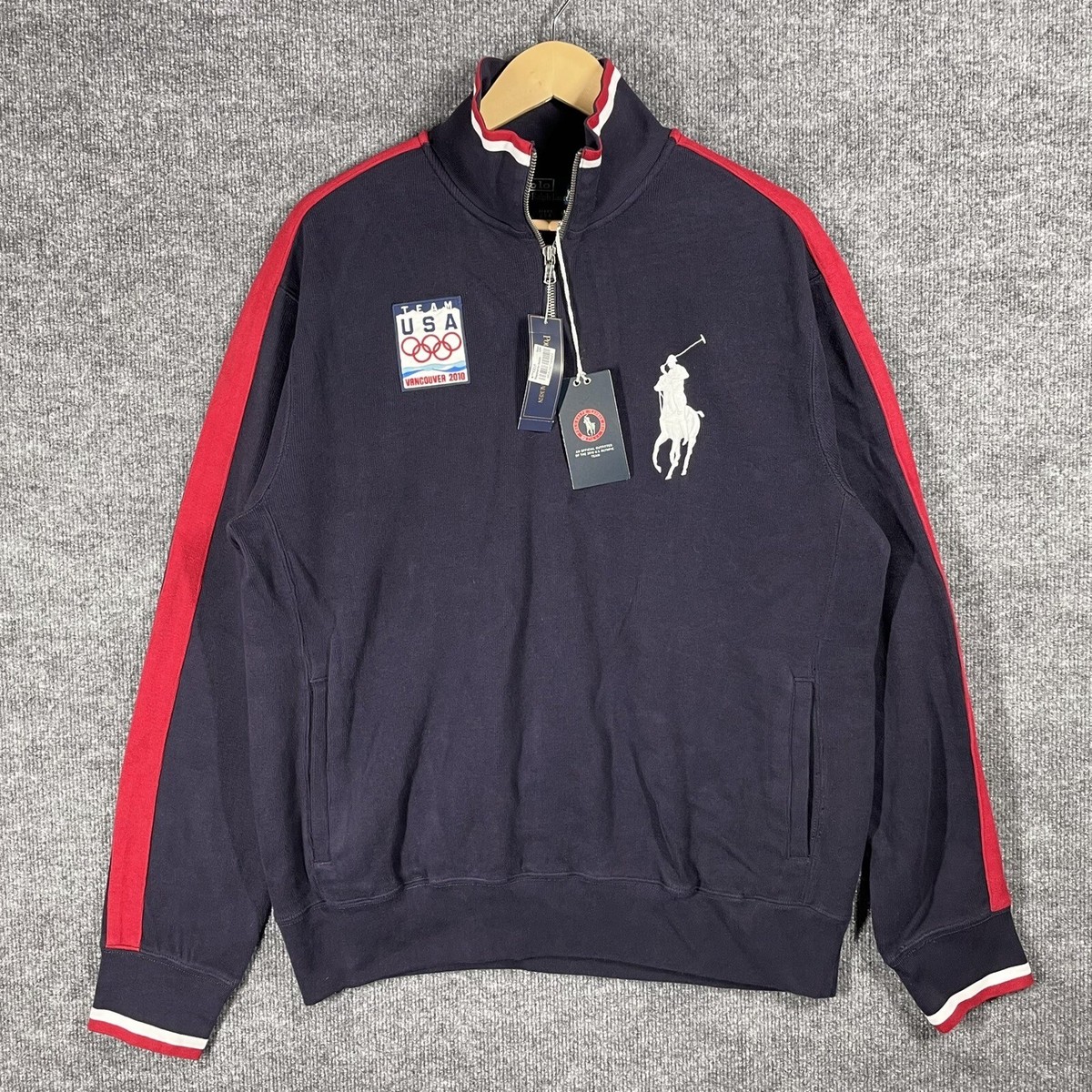 POLO RALPH LAUREN Team USA 2010 Vancouver Olympic 1/4 Zip Sweater