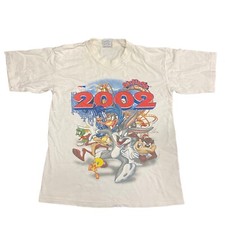Vintage Six Flags 2002 Looney Tunes T-Shirt Youth Size L See Measurements 