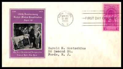 1938 Washington Inaugural 150th anniversary Sc 854-42b Harry Ioor