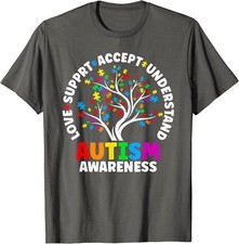 Autism Love Accept Support Autistic Autism Awareness Unisex T-Shirt