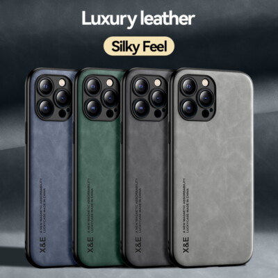 For iPhone 15 14 Pro Max 13 12 11 Xs XR 8 7 Magnetic Suede Soft Phone Case Cover