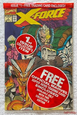 Marvel X-FORCE #1 1st Series 48-page giant X-FORCE card Polybagged
