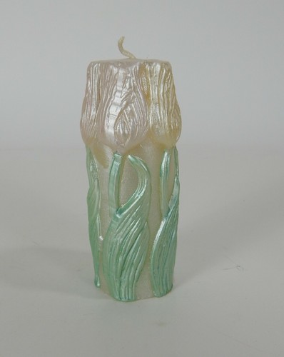 Tulip 5" Pillar Candle Hand Painted New - Picture 4 of 5