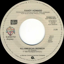 RANDY HOWARD All-American Redneck (1983 U.S. 2 Track Promo 7inch)
