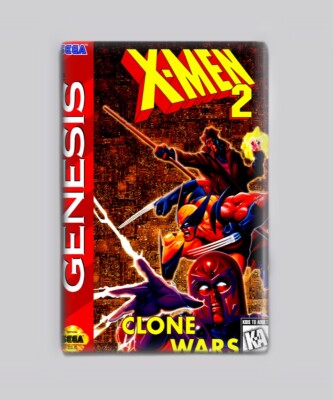X-MEN 2 / SEGA GENESIS - 2''x3'' FRIDGE MAGNET (box game retro vintage marvel