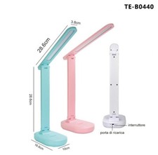 Lampada Da Scrivania LED Ricaricabile Per Ragazze - Rosa, Con Porta USB, Portapenne, Specchio, Dimmerabile - Foto 8