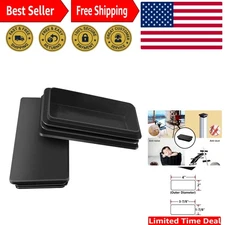 Durable 2" x 4" Plastic Tube Plugs – Set of 8 for Furniture & Floor Safeguarding