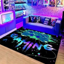 Anime Gamer Rugs for Bedroom Boys Teens Printed Game Gamepad Carpets Living R...