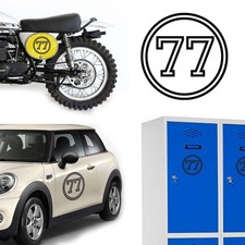 Sticker Vinyl Number 77 Version VII