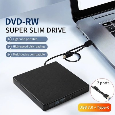 USB 3.0 Externes Blu RAy Laufwerk Tragbar 3D BD-Kombi Optisches Laufwerk CD DVD Player