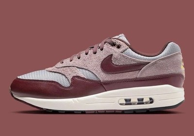 Nike Air Max 1 Essential Premium Burgundy Crush Sneakers 11.5 Men's