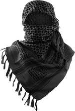 Military Shemagh Tactical Desert Scarf / 100 Cotton Keffiyeh Scarf Wrap for Men