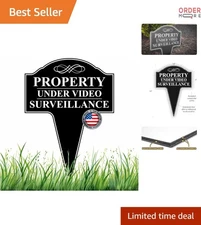 Property Under Video Surveillance Sign Aluminum 14x10 Outdoor Security